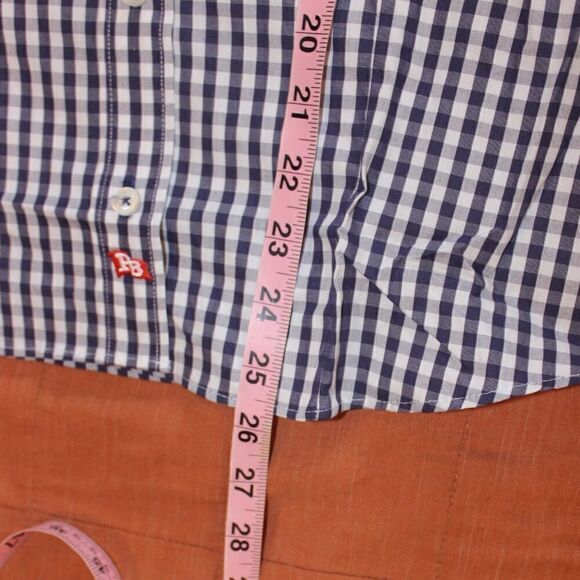 NEW Pennington Bailes Button Down Shirt Navy/ White Men Size Medium - Picture 12 of 13